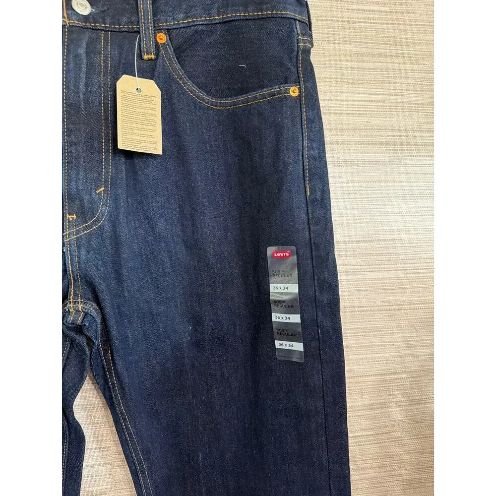 Levi's 505 Men's size 36/34 Dark Wash NWT